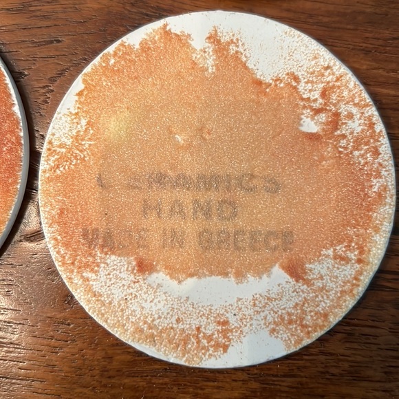 6 Ceramic Tile Coasters Hand Made in Greece - Picture 5 of 8